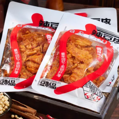 Classic Spicy Gluten & Tofu Skin Snacks – Chewy & Satisfying – Traditional Recipe, Authentic Spicy Flavor