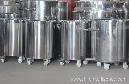 stainless steel storage tank with universal wheel