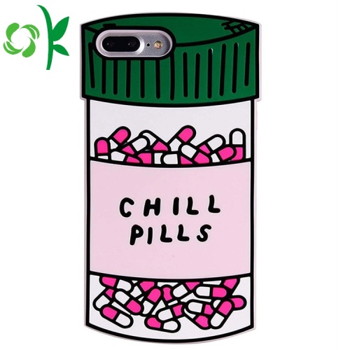 Fashion Pill Bottle Shape Cartoon Silicone Mobile Cover