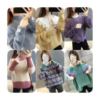 European and American Women's Cashmere Sweaters: Crew Neck, Cardigan, Turtleneck, V-Neck