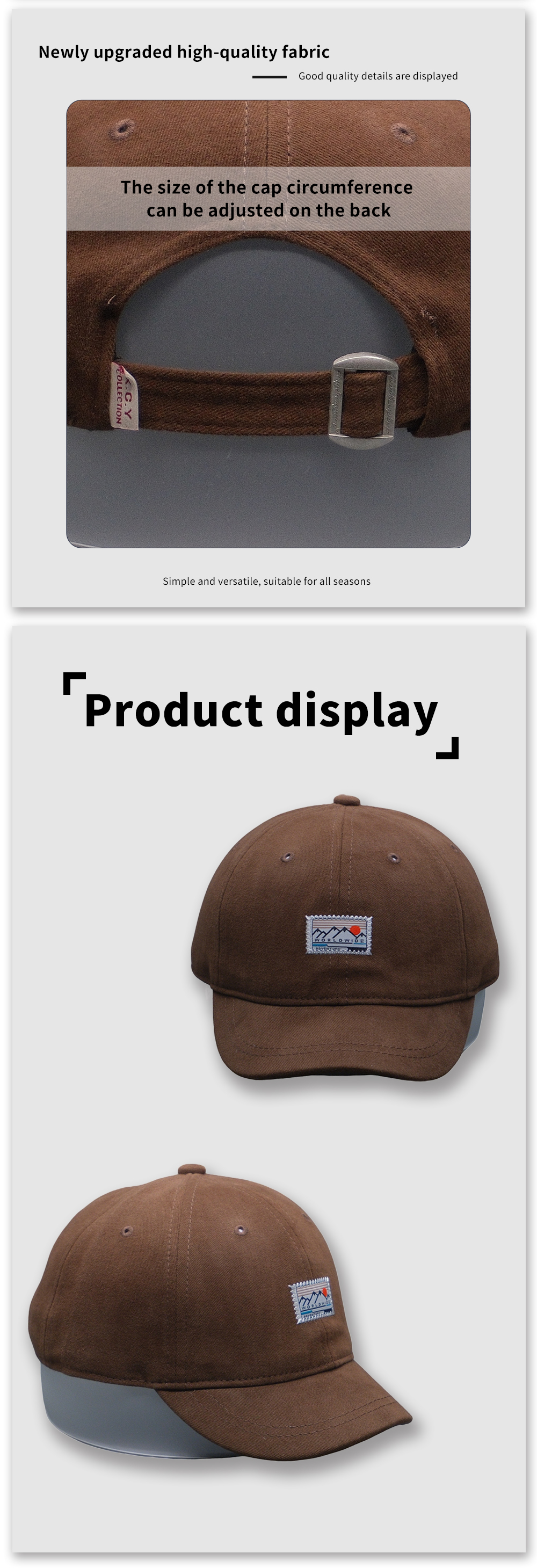 Soft Appliqué Peach Skin Baseball Cap