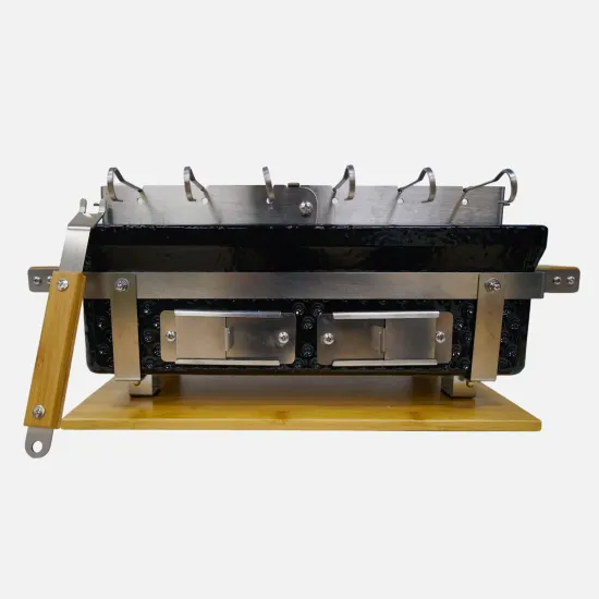 Parrilla Japanese Rectangle Charcoal Ceramic Black BBQ yakitori Teppanyaki Oven Grill