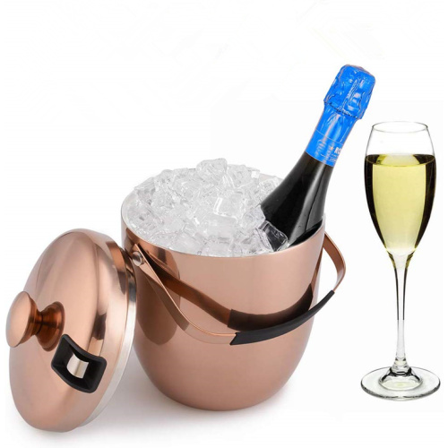 Double Wall Insulated Stainless Steel Wine Ice Bucket