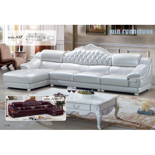 Italian Fashion Luxury Leather Sofa Set European Antique Living Room Sofa Set Manufactory