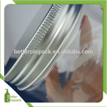 plastic jar 200ml aluminum screw cap clear color jar