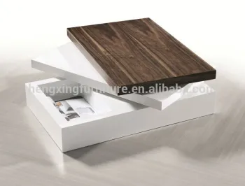 Fashion design rotatable living room wood teapoy design teapoy