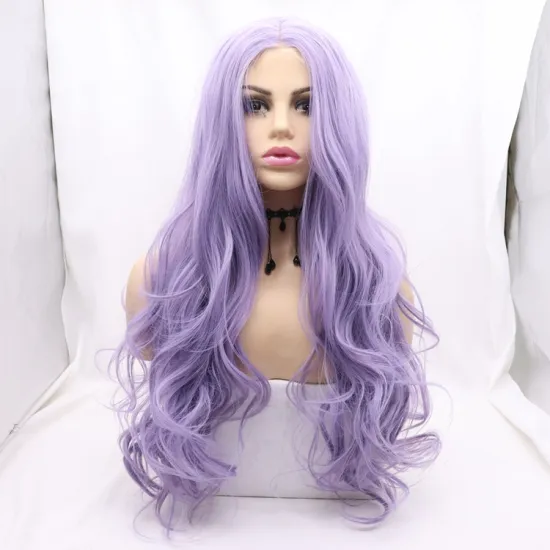 Wholesale high quality long deep wave curl cheap heat resistant synthetic wig small lace front