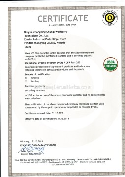 New certificate organic dried goji berry ningxia wolfberry Chinese red goji on sale