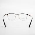 Schwarze Designer -Männer Halb Augenbrillen Frames