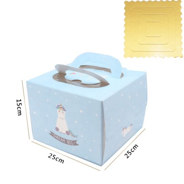 Wholesale Portable Birthday Cake Boxes with Handles - Pink White Designs