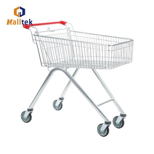 Nice Selling Grocery Zinc plated High Feet Trolley