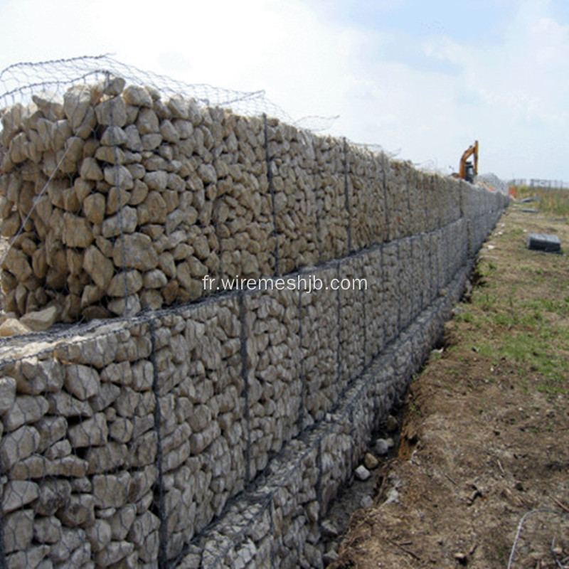 Boîte en gabions galvanisés de 3,4 mm pour le projet River Bank