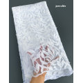 5 yards pure white wedding french lace very neat shiny sequins embroidery African tulle lace fabric Nigerian celebration cloth
