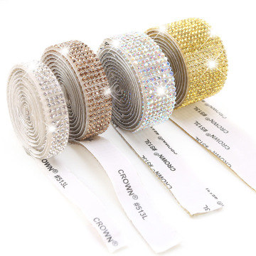 Hot Sale Resin Rhinestone Decorative Tape: Shiny Self-Adhesive Stickers for Gift Wrapping and Packaging