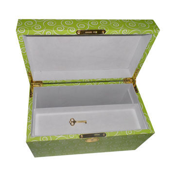 Wooden box with lock for storage drugs or household products, keep away from the children