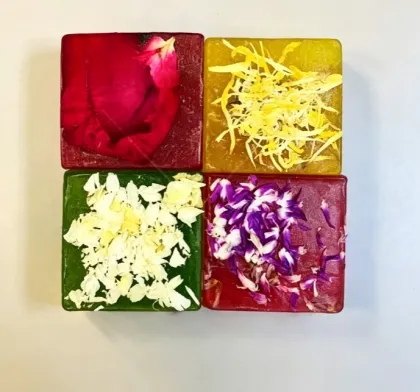 Handmade Fresh Flower Essential Oil Soap