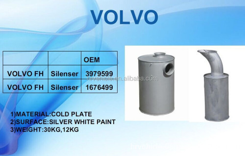 PartsMart: Muffler Exhaust Pipe 3979599 & 1676499 for Volvo Trucks