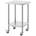 Stainless steel work tables with Wheels for restaurants