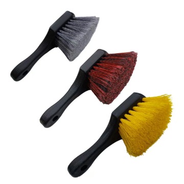 SEQ Short Handle Wheel & Tire Brush for Black Rim Cleaning