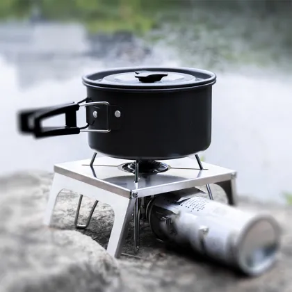 Camping Stove Stand with Heat Shield for SOTO Gas Burners