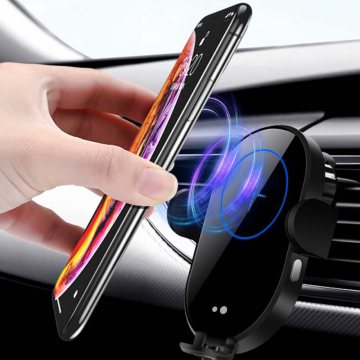 Porta del telefono per auto magnetiche di ricarica wireless nera per iPhone 12 e 13