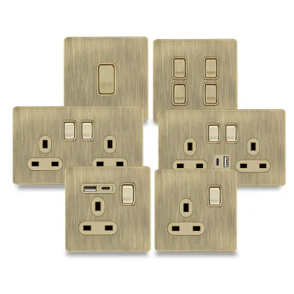 UK 2 Gang 13A DP Switched Socket