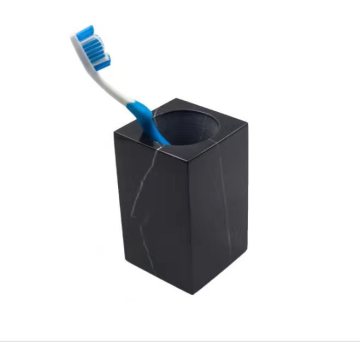 portaspazzolino in marmo nero