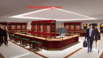 LED elegant jewellery kiosk display showcase ,counter and babinet in jewelry store