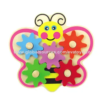 2014 new kid's wooden gear game toy for cute children and lovely babies