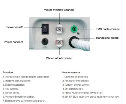 Skin Cooling Warming Care Device for Beauty Salons