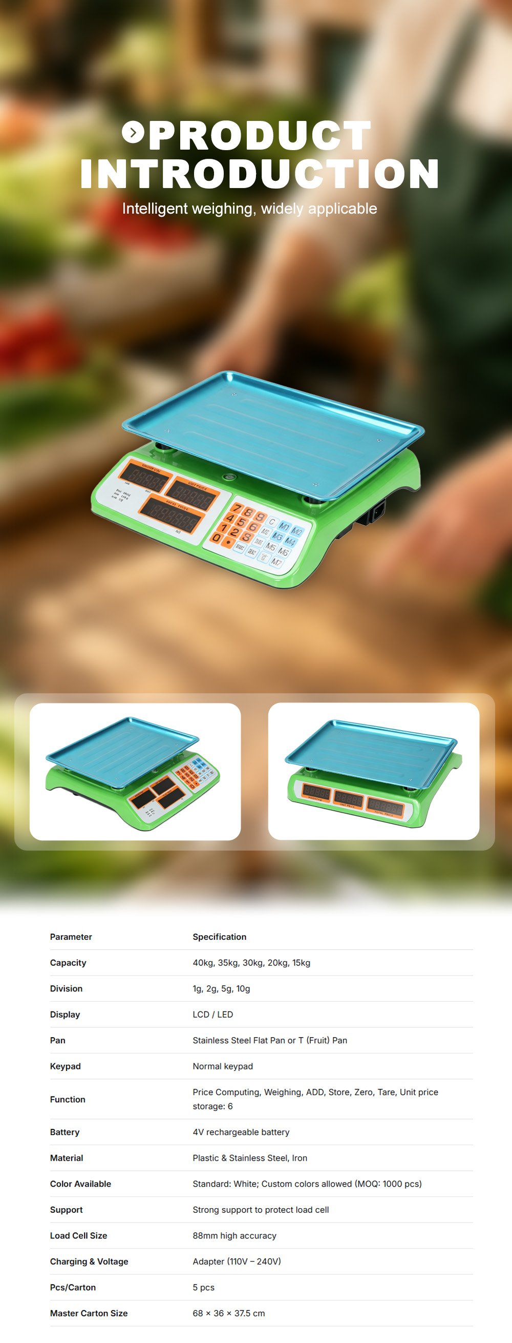 Digital Electronic Price Computing Weighing Scale X