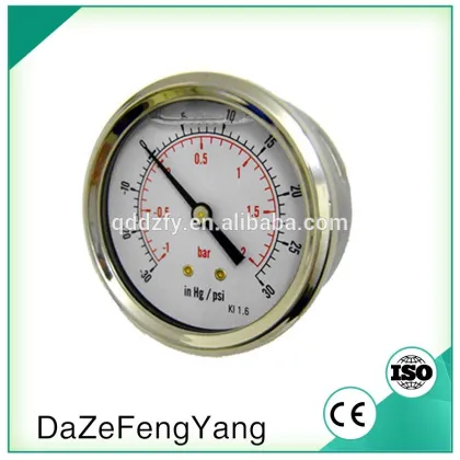 4" wika type compound pressure gauge