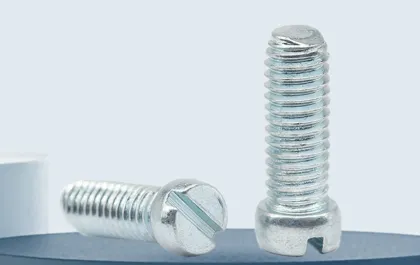 Stainless steel din84 pan head slotted machine screws