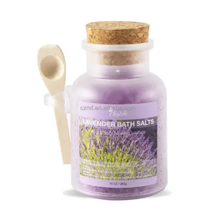 Lavender Foot Soak Bath Scrub with Epsom Salt and Rose Petals