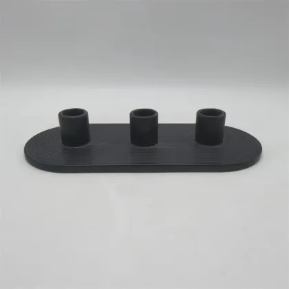 Black Three-Socket Ceramic Candle Holder