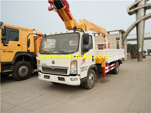 Howa 4x2 5ton motocin tare da cranes