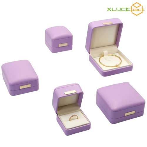 Purple romantic customized simple many choices jewellery box