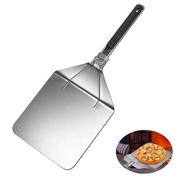 JHY High-Quality Plastic Handle Foldable Stainless Steel Pizza Spatula: Perfect Kitchen Tool for Baking and Serving