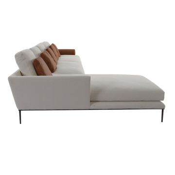 Modern Fabric Living Room Sectional Sofa