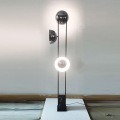 LED de metal alto luminador de piso preto alto nórdico
