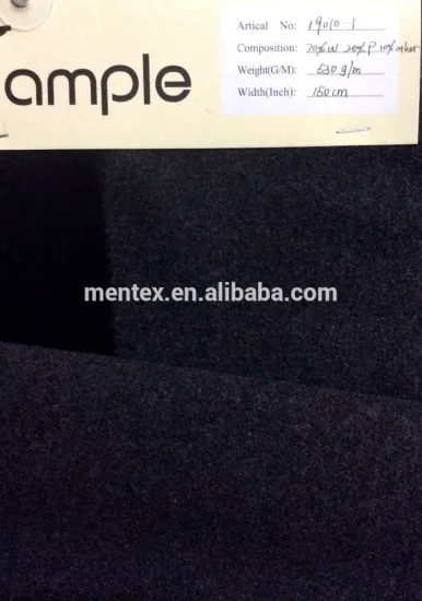 soild melton fabric with charcoal color