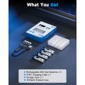 باتری لیتیومی قابل شارژ 4P 1.5V AAA 1300mWh USB-C