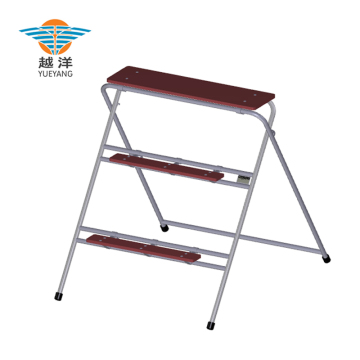Steel Portable Folding Work Platform Ladder with 3 Steps