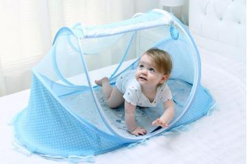 baby cradle mosquitoes bed net with music