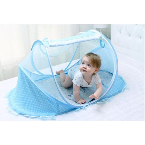 babybed muggen bednet met muziek