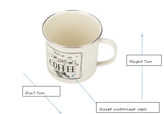 Camping tin coffee mug