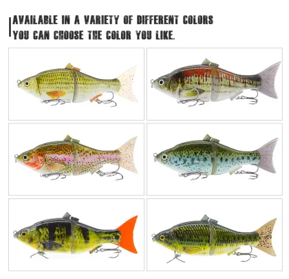 15cm 50g Multi-Jointed Swim Bait Hard Body Artificial Lure for Bass & Trout Fishing