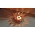 Exquisite glass crown candle holder & festival celebration