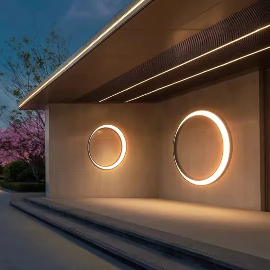 Modern Round Villa Garden LED Wall Lamps