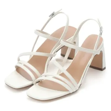 Chunky Heel Sandals with Ankle Strap